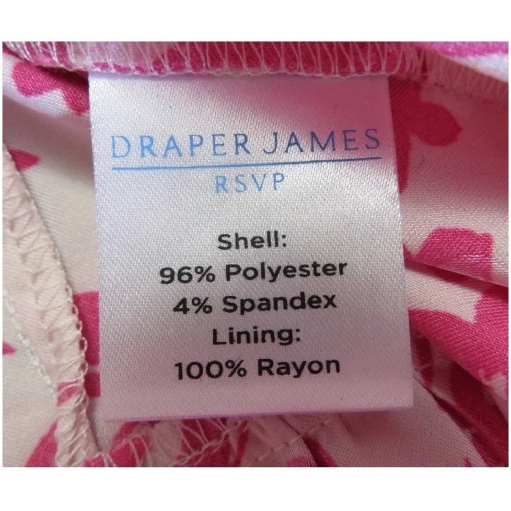 DRAPER JAMES RSVP FLUTTER SLEEVE FAUX WRAP MAXI DRESS SZ‎ XL Pink White Floral